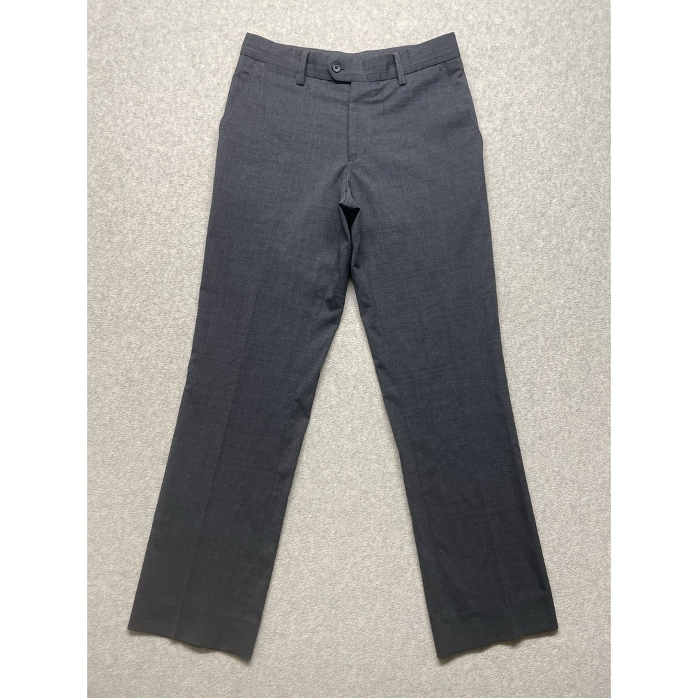 J.Lindeberg Men's Dress Pants Gray Slim Fit Stretch‎ Wool Blend Size 32x28